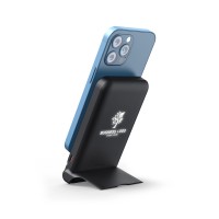 EccoTech 10.000 Mah Led Logo Telefon Standlı  Rubber Gövde 15W Magsafe  Wireless Powerbank